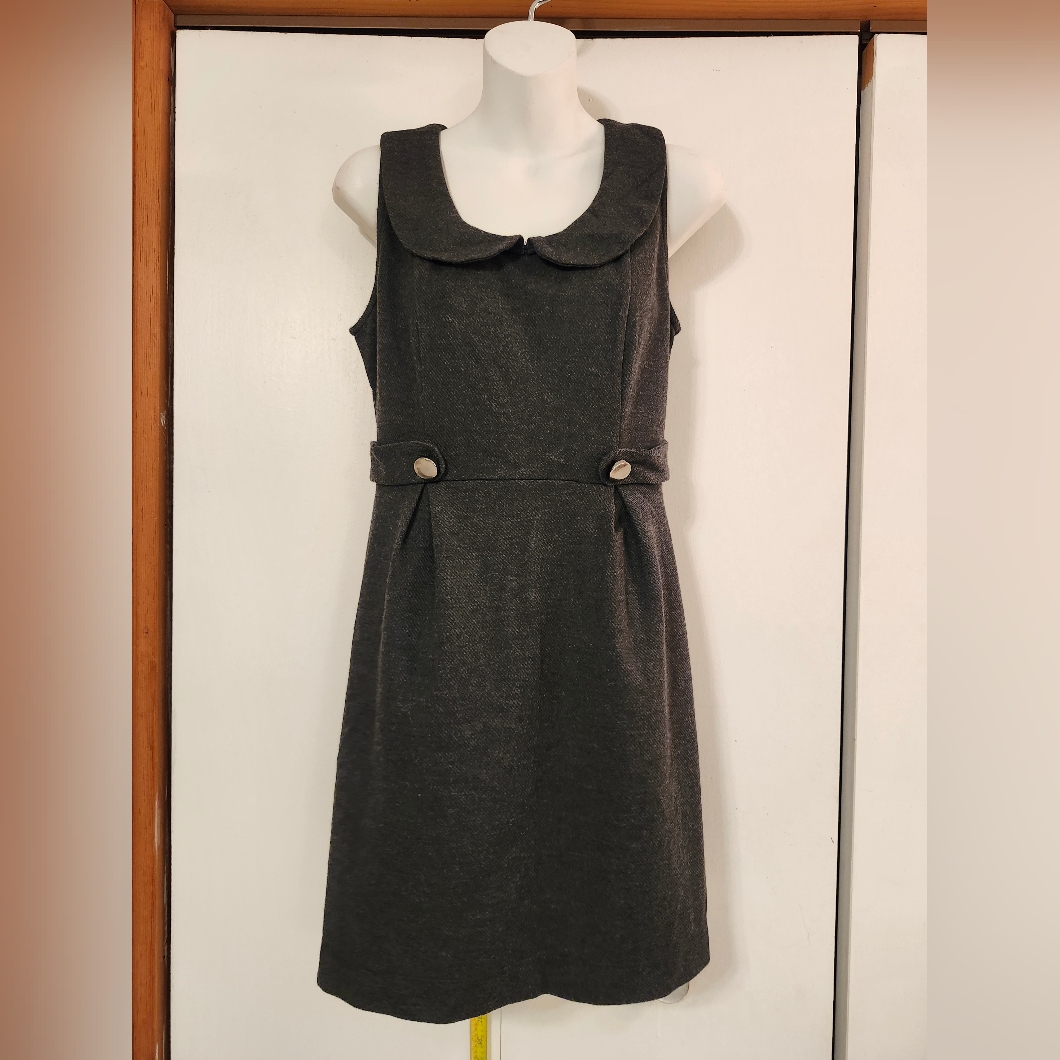 Just Ginger Charcoal Sleeveless Mini Dress